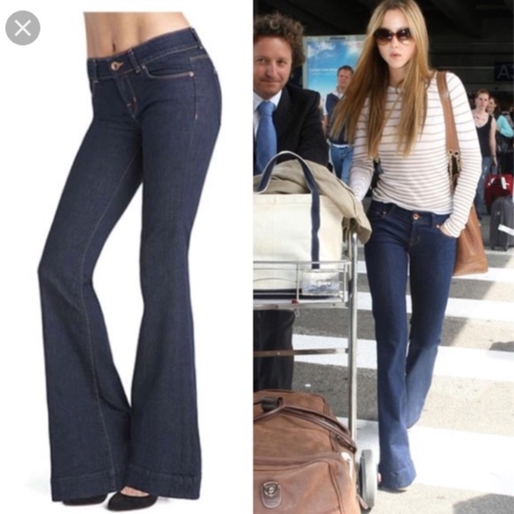 J Brand brown lovestory bellbottom flare jeans 24 - Picture 8 of 8